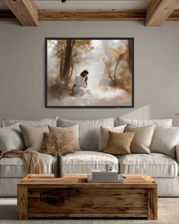 "The Prayer of the Savior"- Jesus Christ Artwork, Christian Art Print, LDS Wall Decor