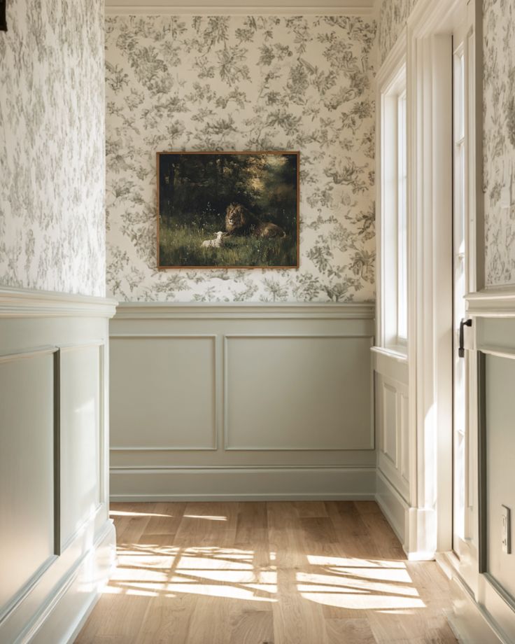 "The Lion and the Lamb", Bible Artwork, Christian Wall Art, Large Fine Art Print or Canvas Framed LDS Art, Modern Christian Art, Lion Lamb