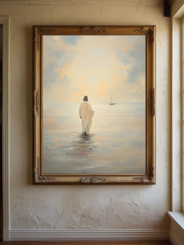 "Upon the Waters  – Jesus Christ Walking on Water" Jesus Christ Art Print, Christian Artwork, LDS Art Print