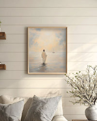 "Upon the Waters  – Jesus Christ Walking on Water" Jesus Christ Art Print, Christian Artwork, LDS Art Print