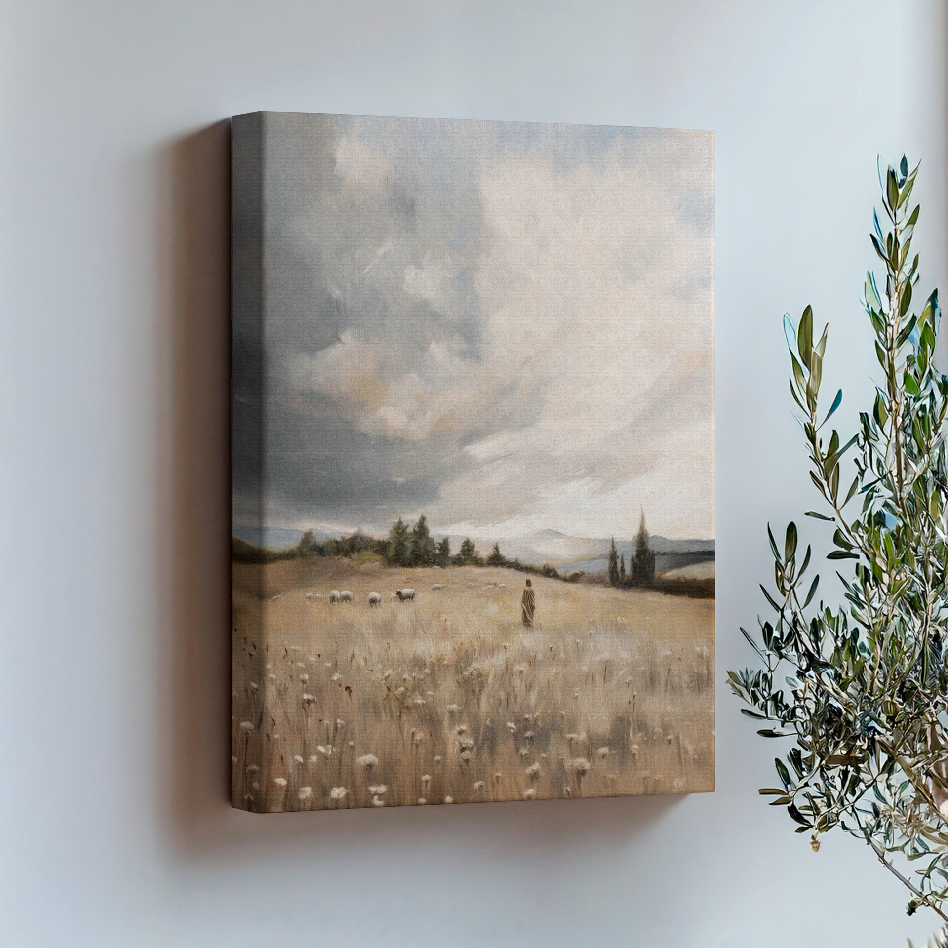 "He Knows Them By Name- The Sheep With Jesus Christ" Jesus Christ Artwork, LDS Art Decor