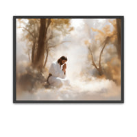 Jesus Christ Wall Decor Savior Praying LDS Artwork