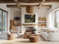 "The Lion and the Lamb", Bible Artwork, Christian Wall Art, Large Fine Art Print or Canvas Framed LDS Art, Modern Christian Art, Lion Lamb