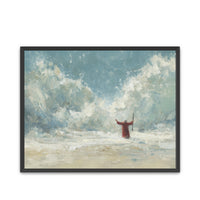 Moses Parting Red Sea in Black Frame