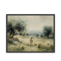 The Shepherd Walks Beside Me Black Frame