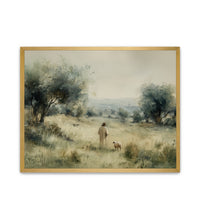 The Shepherd Walks Beside Me Gold Frame