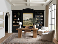 Religious wall art featuring Jesus with lambs in a serene countryside setting