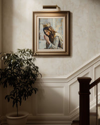 "Queen Esther’s Courage – Kneeling Before the King" Queen Esther Art Print, Women in the Bible Art, LDS Art Print