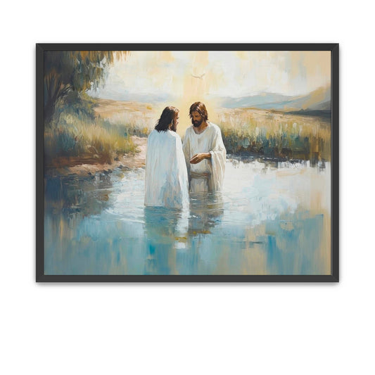 LDS artwork of Jesus being baptized in a sacred moment