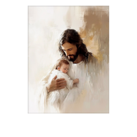 Christian art of Jesus lovingly holding a child