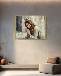 "Queen Esther’s Courage – Kneeling Before the King" Queen Esther Art Print, Women in the Bible Art, LDS Art Print