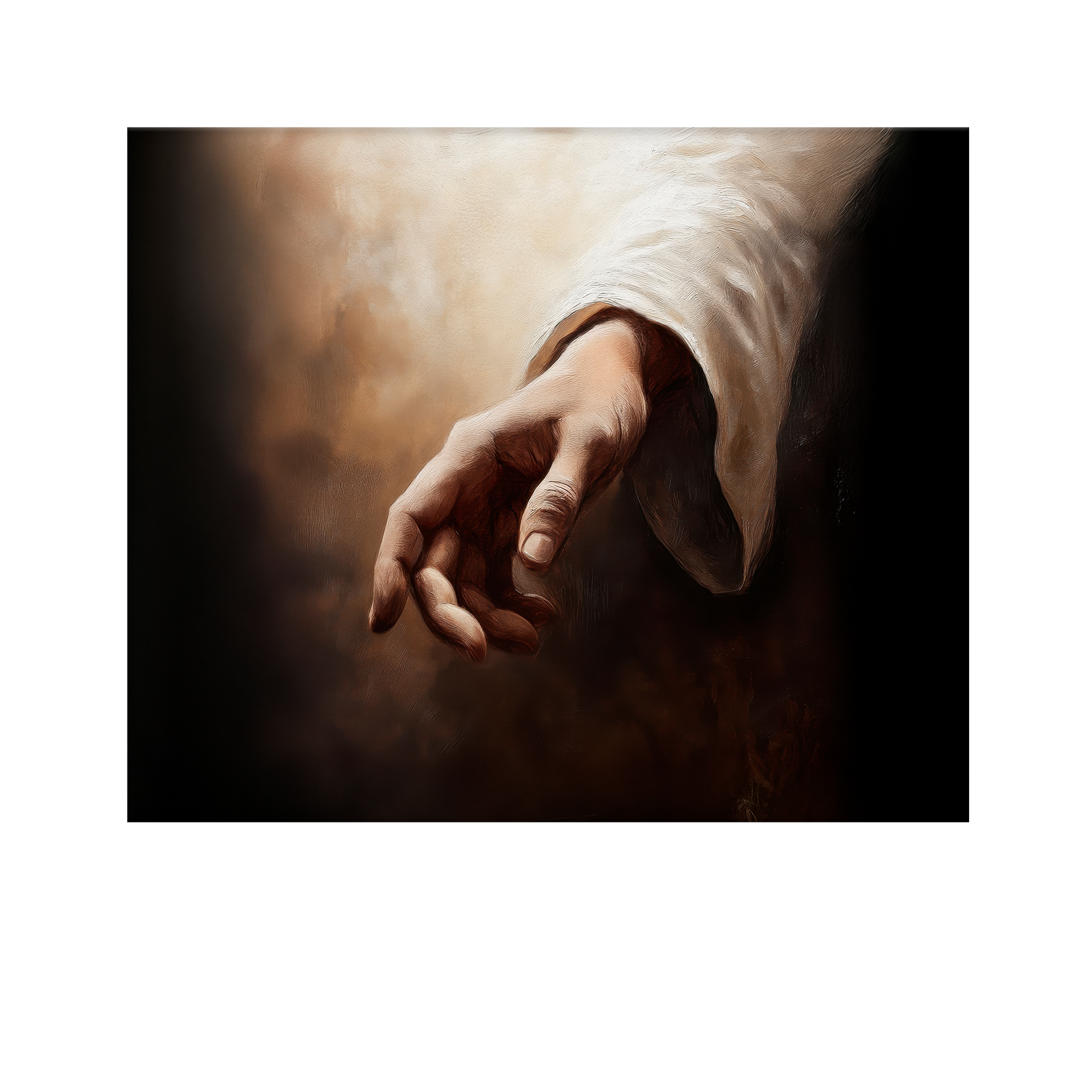 The hand of God reaching down in divine connection