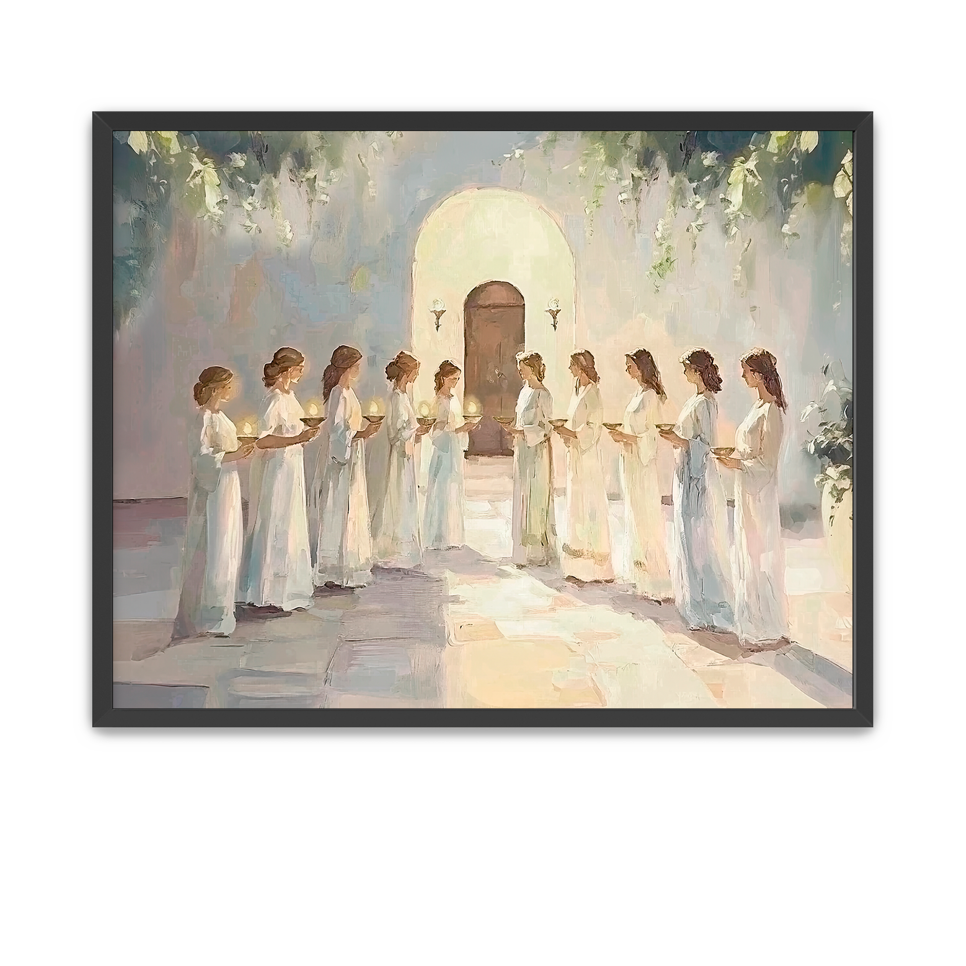 LDS-themed artwork depicting the ten virgins from the parable