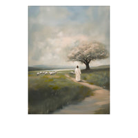 LDS artwork of Jesus as the Shepherd under a tree