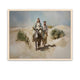 Peaceful artwork of Mary and Joseph on the road to Bethlehem in obedience to God