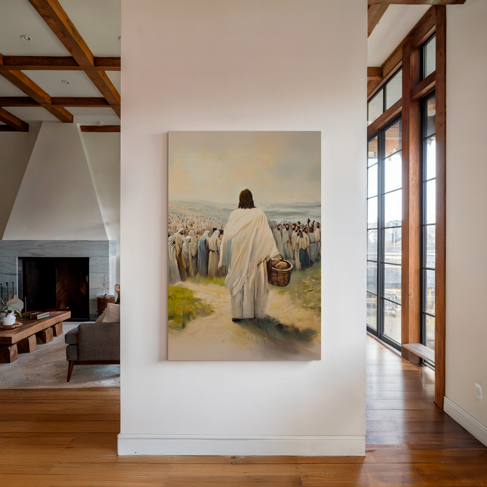 "The Miracle of Abundance – Jesus Feeding the Multitude" Jesus Christ Art Print, Christian Artwork, Church of Jesus Christ Art