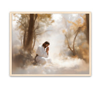 LDS artwork of the Savior praying in solitude