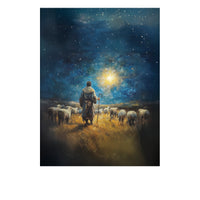 Humble shepherd overwhelmed with joy as they hear about the Savior’s birth