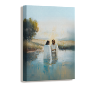 Christian art of the Savior’s baptism, symbolizing obedience and covenant