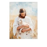 LDS artwork of Christ holding one of His lost sheep